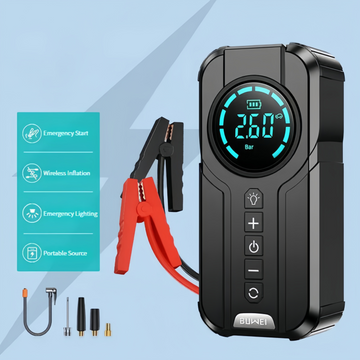Jump Starter With Air Pump جهاز بدء التشغيل مع مضخة هوا