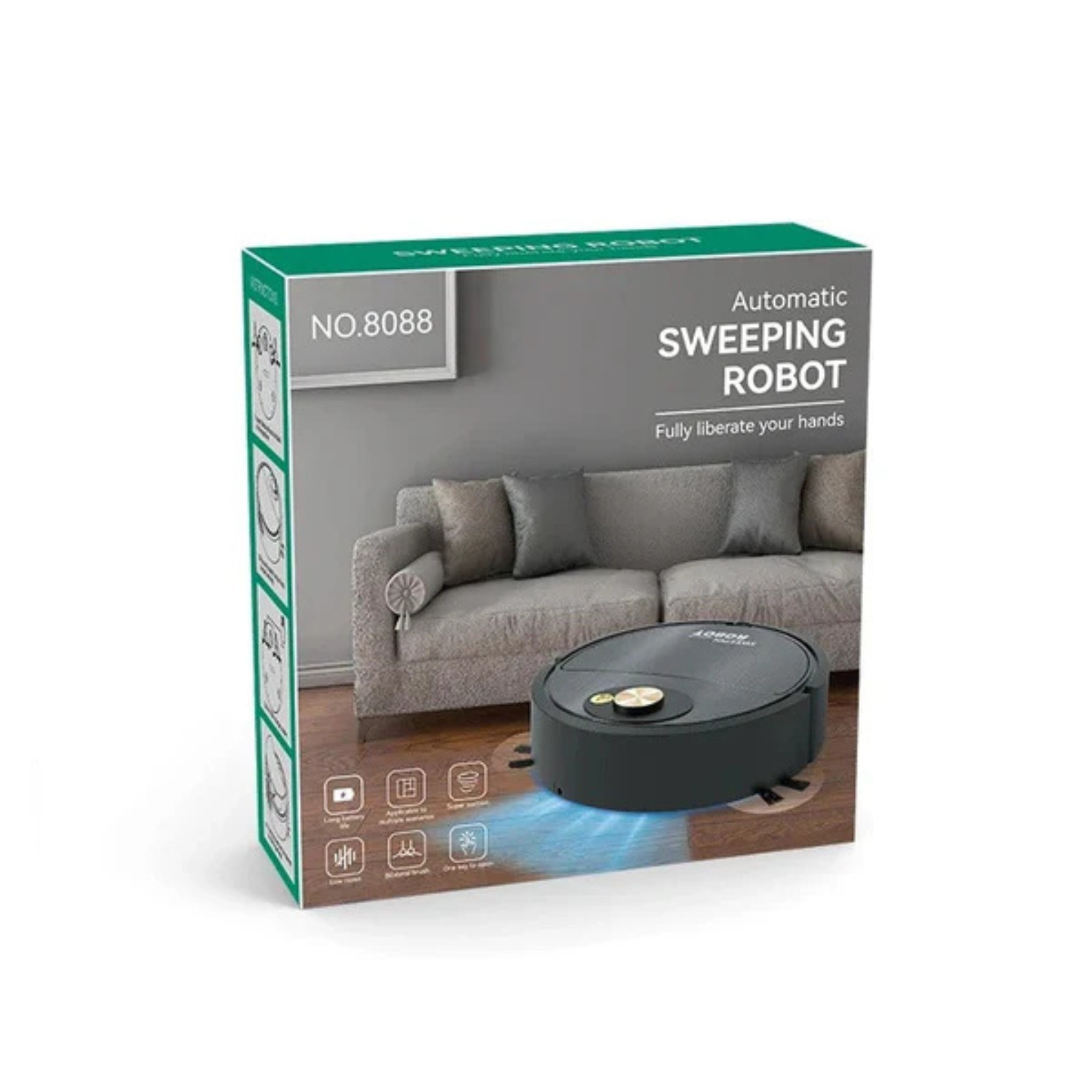3-IN-1 Automatic Robot Vacuum Cleaner – مكنسة روبوت أوتوماتيكية 3 في 1